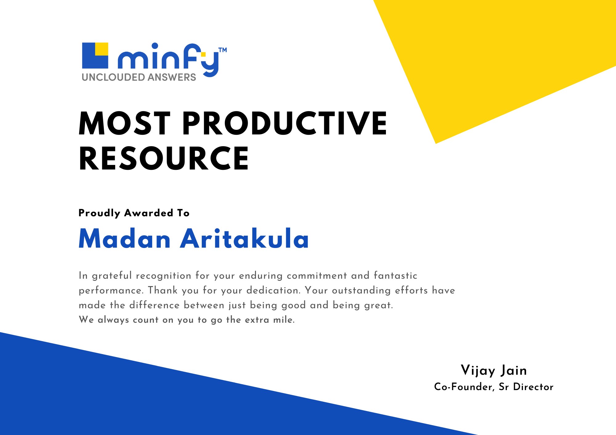 Most Productive Resource